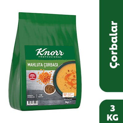 Knorr Mahluta Çorbası 3KG - Bir paket Knorr Mahluta Çorbası ile 130 porsiyon çorba elde edebilirsiniz.