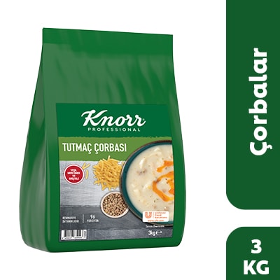 Knorr Tutmaç Çorbası 3KG - Bir paket KnorrTutmaç Çorbası ile 96 porsiyon çorba elde edebilirsiniz.